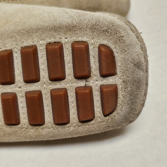 GUCCI Loafer Slip On Shoes Beige Cream Leather Made in Italy Horsebit Buckle 8.5 - Picture 12 of 16